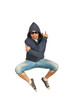 Rapper man jumping