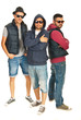 Group of three rappers boys