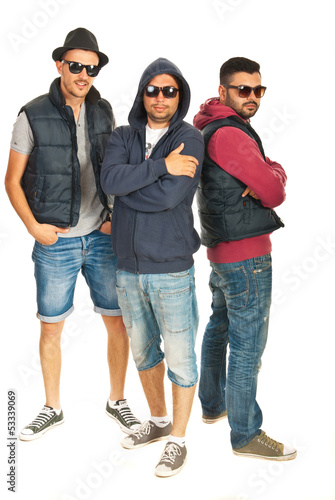 Photo: Group of three rappers boys Group of three rappers boys