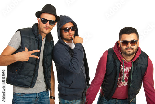 Photo: Break dancers gesturing Break dancers gesturing