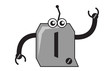 illustration vector graphic of robotic typography