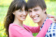 Photo: Closeup portrait of smiling young couple Closeup portrait of smiling young couple