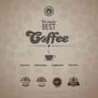 Vector: Coffee menu poster vector design template in retro style Coffee menu poster vector design template in retro style