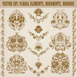 Vector: Set of vector damask ornaments. Set of vector damask ornaments.