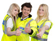 Man And Woman Wearing High-visibility Jacket Showing Thumb Up