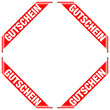 Vektor: 4 Banner "Gutschein" rot 4 Banner "Gutschein" rot