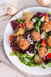 Grilled stuffed MUSHROOMS with colourful salad