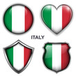 Italy flag icons, vector buttons.