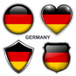 Germany flag icons, vector buttons.