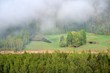 view on Gauja valley in spring in Sigulda, Latvia