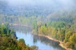 view on Gauja valley in spring in Sigulda, Latvia