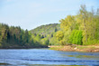 Gauja river in spring morning in Sigulda, Lativa