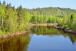 Gauja river in spring morning in Sigulda, Lativa