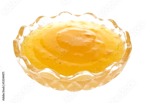 Photo: Duck sauce in glass bowl Duck sauce in glass bowl
