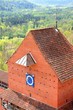 areal view on Turaida castle and Gauja river valley