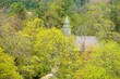 areal view on Gauja river valley in spring in Sigulda, Latvia