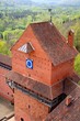 areal view on Turaida castle and Gauja river valley