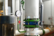 industrial barometer in boiler room