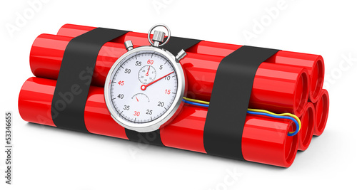 Illustration: Die Bombe tickt! Die Bombe tickt!