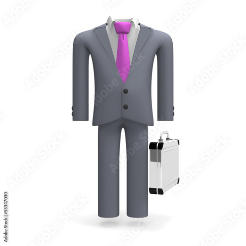 Illustration: StandingBusinessSuitFrontView StandingBusinessSuitFrontView