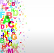 Lettere parole colorate biglietto