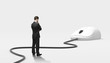 Photo: businessman and mouse businessman and mouse