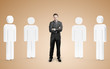 Photo: businessman among 3d people businessman among 3d people