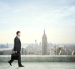 Photo: man walking on roof man walking on roof