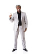 Photo: Successful businesman in helmet gesturinh thumbs up. Successful businesman in helmet gesturinh thumbs up.
