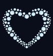 Vector: Blue diamonds heart. Blue diamonds heart.