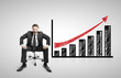 Photo: businessman and drawing graph businessman and drawing graph