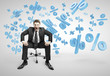 Photo: man sitting on chair man sitting on chair