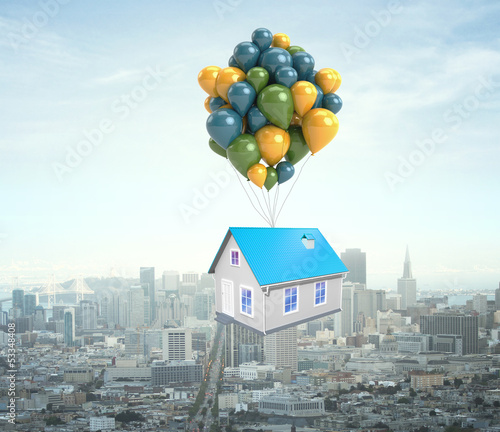 Photo: house flying house flying