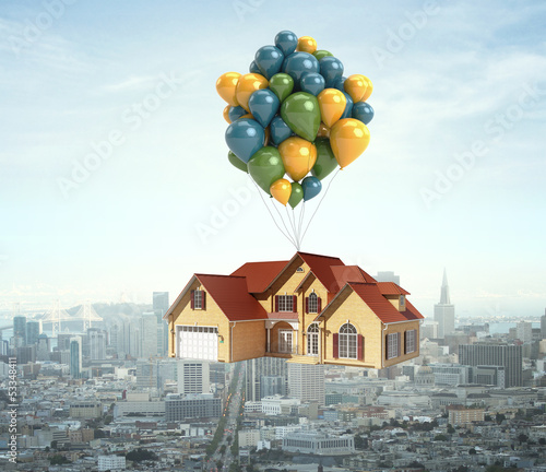 Photo: house flying house flying