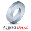 Logo ellipse, impossible vector object.