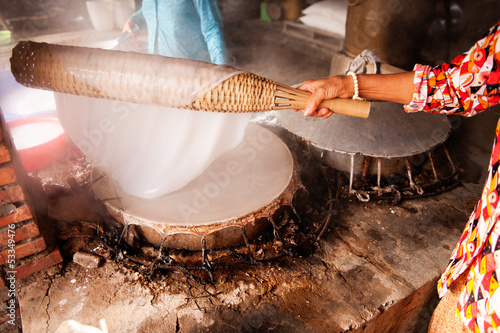 Photo: Traditional Rice Paper Making Vietnam Traditional Rice Paper Making Vietnam