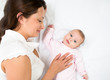 Photo: cute mother with her baby infant cute mother with her baby infant