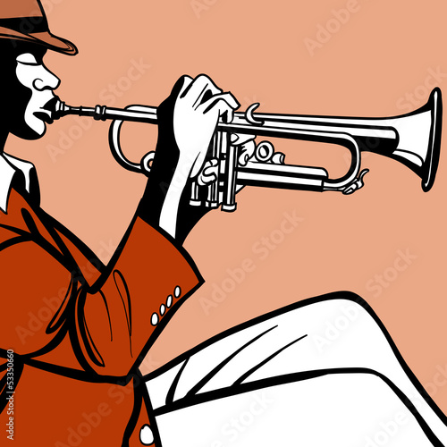 Vector: Trumpet player Trumpet player