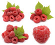 Foto: Raspberries on a white background Raspberries on a white background