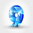 blue crystalline number 9