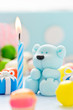 teddy with candle and candy