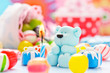 teddy with candle and candy