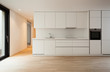 interior new house, modern white kitchen