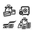 Electronic money. Vector illustration