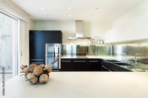 Photo: interior luxury apartment, beautiful modern kitchen interior luxury apartment, beautiful modern kitchen