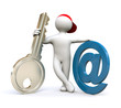 Illustration: 3D Man Network administrator 3D Man Network administrator