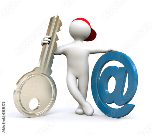Illustration: 3D Man Network administrator 3D Man Network administrator