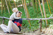 Photo: family of two outdoors family of two outdoors