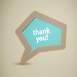 Vector Illustration of a Thank You Speech Bubble