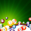 Vector Illustration of a Background with Billiard Balls